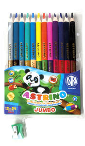 Kredki 12 kolorw dwustronne 24 kolorw Jumbo grube Astrino - 2858924057