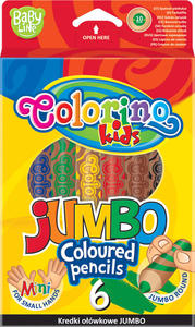 Kredki owkowe Colorino Jumbo natura 6 kolorw - 2858924171