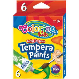 Farby tempera Colorino 6 kolorw 12ml w tubie - 2858924194