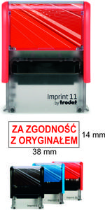 Piecztka stempel Trodat Imprint 8911 z napisem Za zgodno z oryginaem - 2858924282