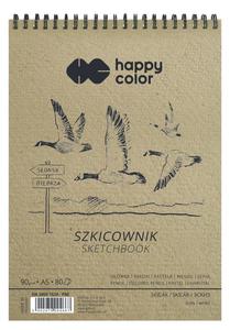 Szkicownik na spirali A5 80 biaych kartek Happy Color - 2858924359