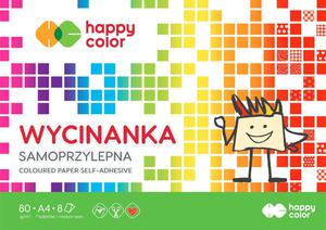 Wycinanka samoprzylepna A4 Happy Color zeszyt papierw kolorowych - 2858924360