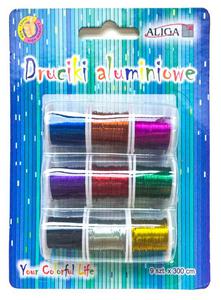 Drucik Aluminiowy 0,3 mm 3m 9 kolorw - 2871305708