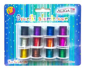 Drucik Aluminiowy 0,3mm 3m 12 kolorw - 2871305709