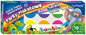 Farby plakatowe 10 kolorw 20ml Bambino - 2858921262