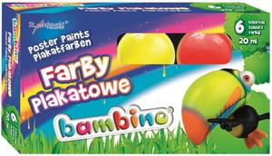 Farby plakatowe 6 kolorw 20ml Bambino - 2858921266