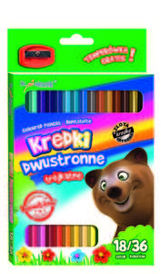 Kredki owkowe Bambino 18/36 kolorw trjktne dwustronne - 2858921290