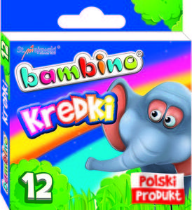 Kredki woskowe 12 kolorw Bambino - 2858921294