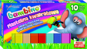 Plastelina 10 kolorw kwadratowa Bambino - 2858921313