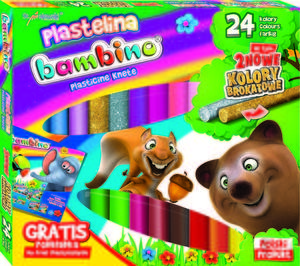 Plastelina 24 kolorw Bambino - 2858921316