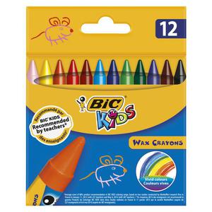 Kredki woskowe Bic 12 kolorw Plastidecor - 2858921370