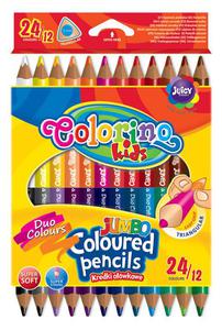 Kredki owkowe Colorino 12/24 kolorw jumbo dwustronne - 2858921510