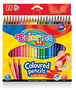 Kredki owkowe 24 kolorw trjktne Colorino - 2858921516