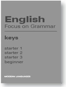 English Focus on Grammar Keys Starter 1,2,3,... - 2827702747