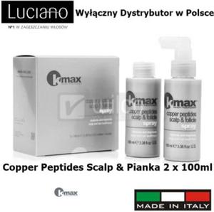 KMAX Peptydy Miedzi Porost Wosów ysienie 2 x 100ml