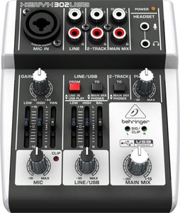 BEHRINGER 302USB, ultra-kompaktowy, niskoszumowy mikser analogowy z interfejsem audio USB - 1745881642