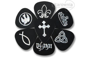 D'ANDREA kostka gitarowa Christian Symbols - ryba (Black, Heavy) - 1745882101