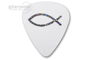 D'ANDREA kostka gitarowa Christian Symbols - ryba (White, Heavy) - 1745882119