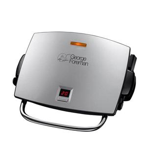 Grill elektryczny GEORGE FOREMAN 14525-56 / wyjmowane pyty / na 4 porcje / zegar / powierzchnia grillowa 26,5 cm x 16 cm - 2858149207