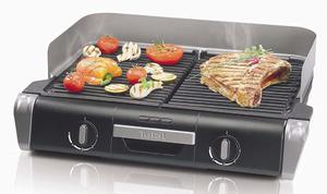 Grill elektryczny TEFAL TG8000BBQ Family / 2 oddzielne termostaty / tacka na tuszcz / wyjmowane elementy do mycia w zmywarce - 2857371988