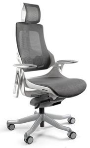 Fotel gabinetowy ergonomiczny WAU biay NW41 Grafitowy - 2860497810