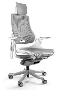 Fotel gabinetowy ergonomiczny WAU biay elastomer TPE - Szary - 2860501289