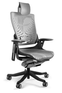 Fotel gabinetowy ergonomiczny WAU 2 czarny TPE-8 Szary - 2860501295