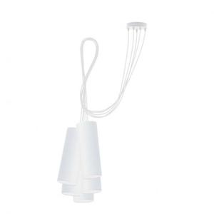 Biaa lampa wiszca pajk z 5 ramionami VIZELA T5 - 2859025329