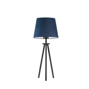 Lampka nocna z granatowym abaurem BERGEN VELUR - 2859025547