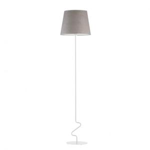 Skandynawska lampa stojca z szarym abaurem SURAT VELUR - 2859026064