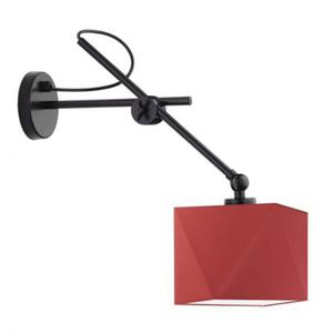 Designerska lampka ścienna z czerwonym abażurem TIRANA - 2859026368