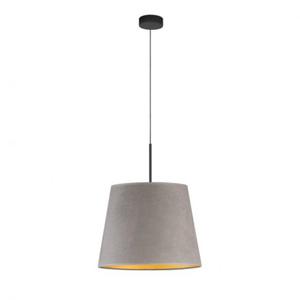 Designerska lampa wiszca w stylu skandynawskim SARI VELUR - kolor szary ze zotym wntrzem - 2863380236