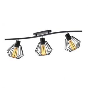 Metalowa lampa sufitowa w stylu loftowym RYGA LOFT - geometryczne klosze - 2866104546