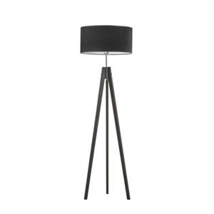 Czarna lampa podogowa typu tripod do salonu HAITI VELUR - 2868141499