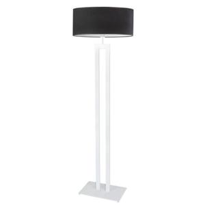 Biaa lampa stojca z czarnym welurowym abaurem KALIFORNIA VELUR - 2868313353