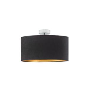 Lampa sufitowa do kuchni WENECJA VELUR fi - 40 cm kolor czarny ze zotym wntrzem - 2868405772