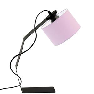 Czarna lampa na stolik z abaurem HAGA - 2874238907