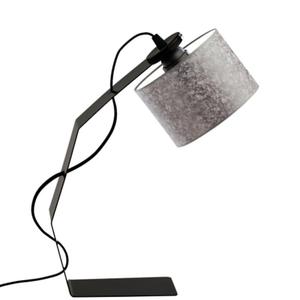 Metalowa lampa biurkowa z designerskim kloszem HAGA - 2874238920