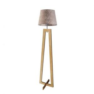 Designerska lampa podogowa z drewna do salonu KOS - 2859021431