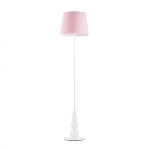 Biaa lampa stojca do pokoju dziecka z rowym abaurem LIZBONA - 2859021859