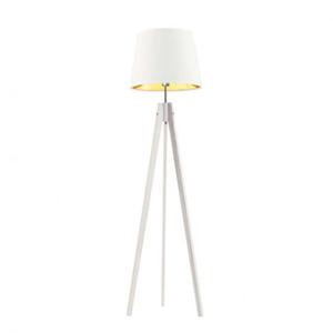 Drewniana lampa podogowa w stylu glamour ARUBA GOLD - 2859022115