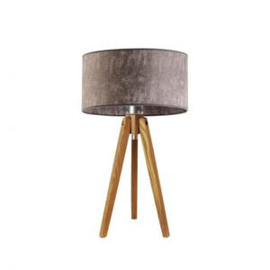 Designerska lampka nocna z drewnian podstaw SABA - 2859023581