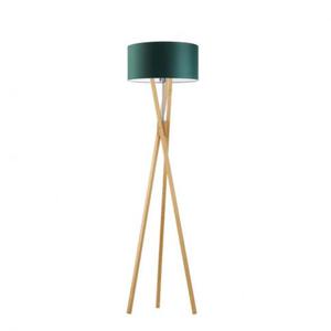 Drewniana lampa stojca do salonu w stylu urban jungle ELX - 2859024521