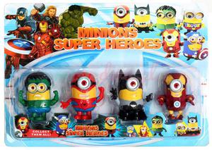 Zestaw 4 Figurek Minionki dla maego fana - 2824787026