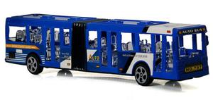 Przegubowy miejski Autobus 23 cm - niebieski - 2858256135