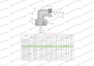 Kolano AB M18*1.5/M18*1.5. nastawne - 2832370550