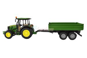 Zabawka - traktor John Deere 5115M z przyczep wywrotk - 2878032709