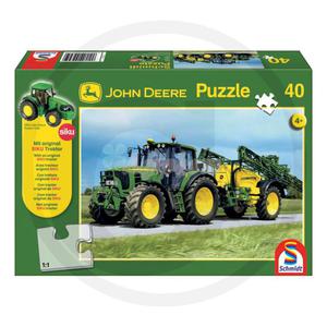 Puzzle, John Deere 6630 z opryskiwaczem 40 elementów z traktorem