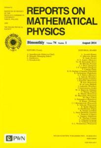 Reports on Mathematical Physics 74/1 2014 kraj - 2848585618