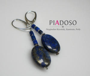 Lapis Lazuli Pikne Kolczyki Srebro - 2860463688